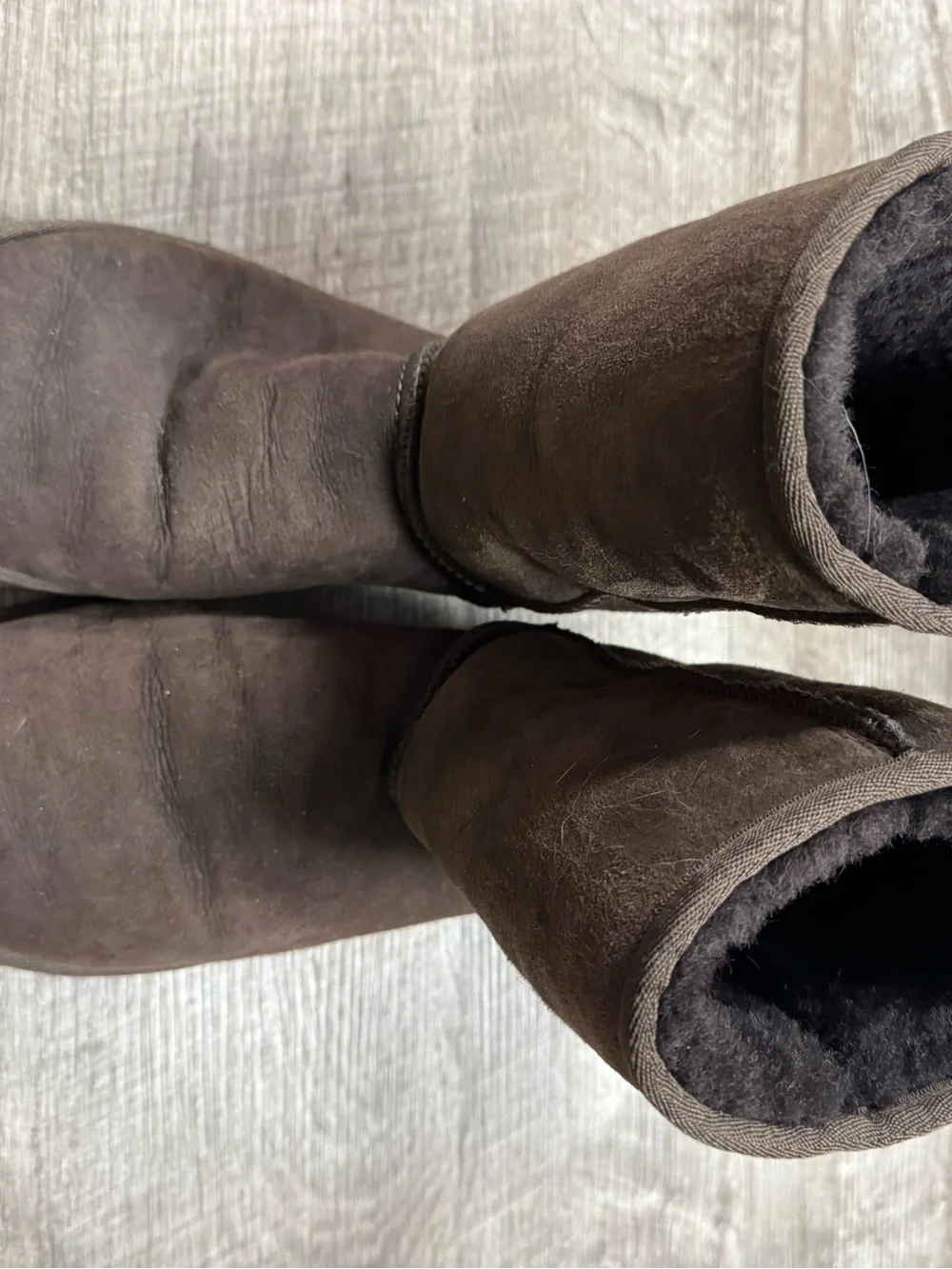 UGG Australia Brown Classic Short Boots Genuine Shearling Lining and Suede Upper